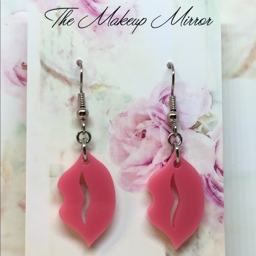 Light Pink Lip Earrings NWT